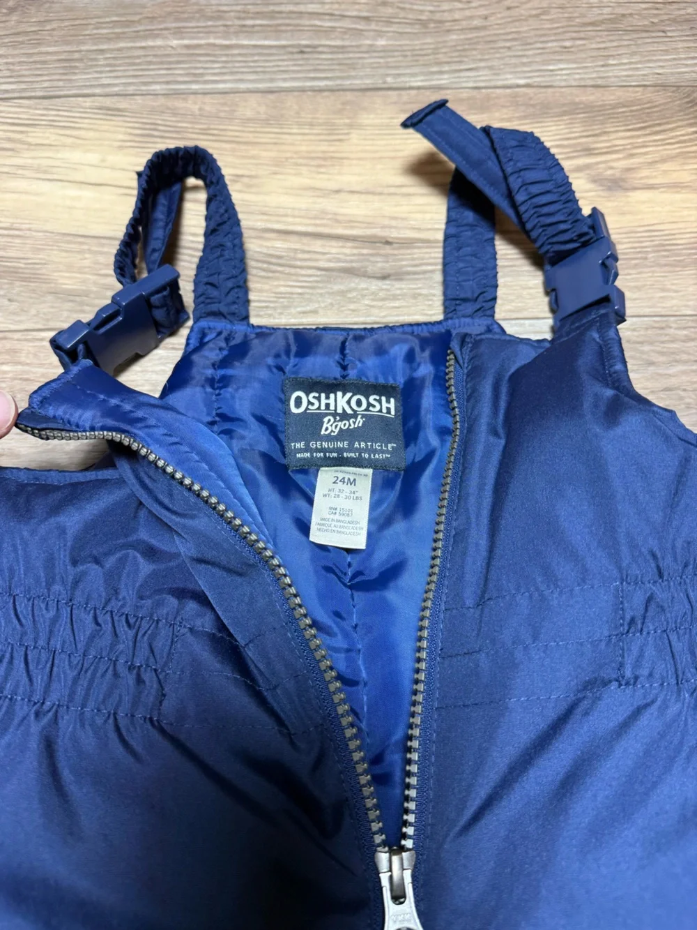 OshKosh B'Gosh 2-Piece Heavyweight Snowsuit Set Mustard Yellow Navy Blue 24M